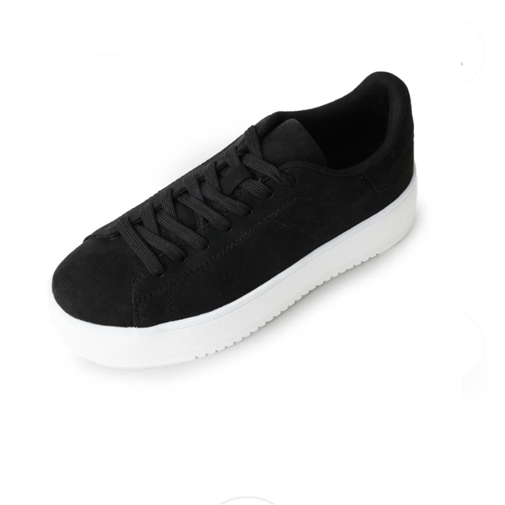 🐾 J. Adams Black Suede Sneakers with White Sole